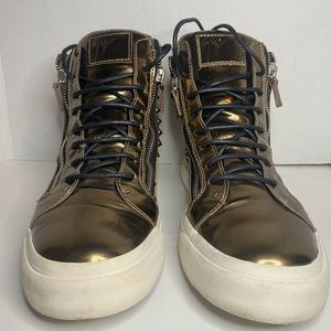 Giuseppe Zanotti Gold Sneakers